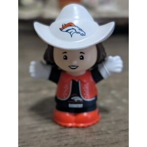 Fisher Price Little People Denver Broncos Cheerleader Fan Girl NFL Cowboy Hat